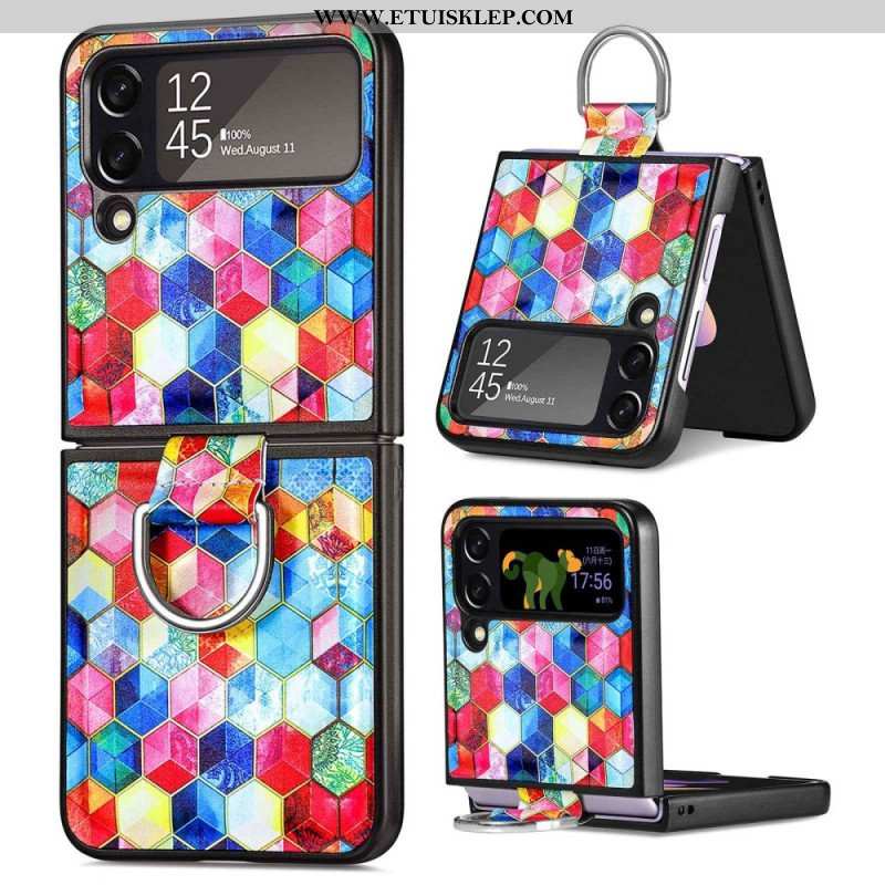 Etui do Samsung Galaxy Z Flip 4 Etui Folio Fantazja Z Pierścionkiem Caseneo